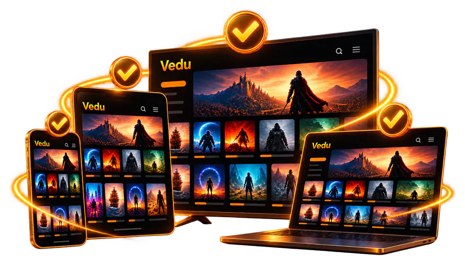 Vedu comparison across phone, tablet, TV and laptop