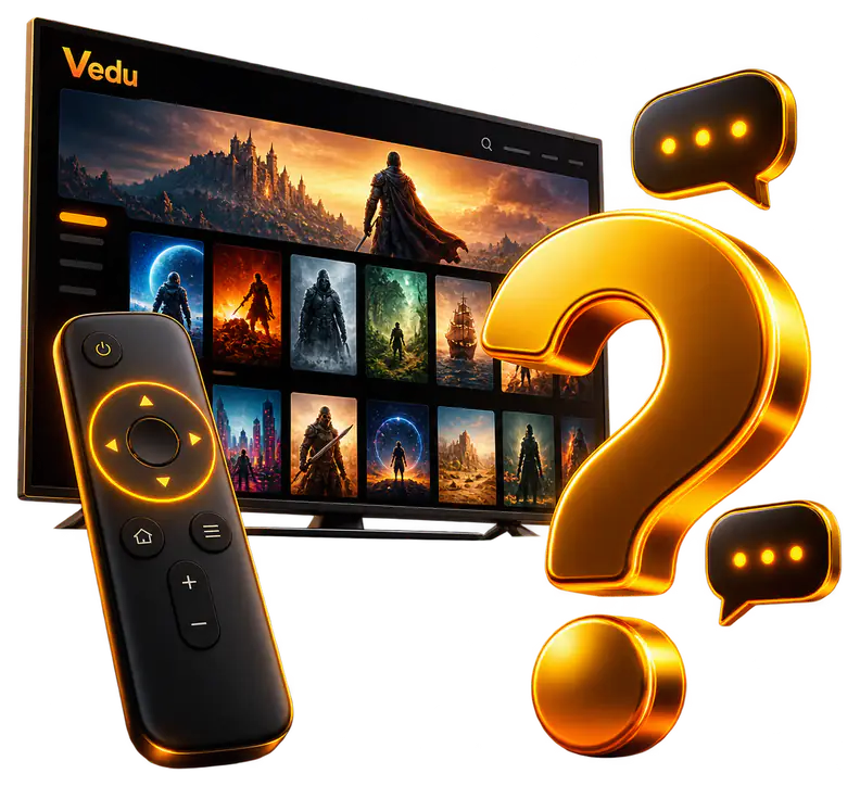 Android TV remote with help icons