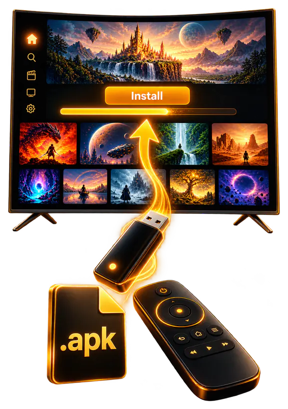 Installing an APK on Android TV from a USB drive